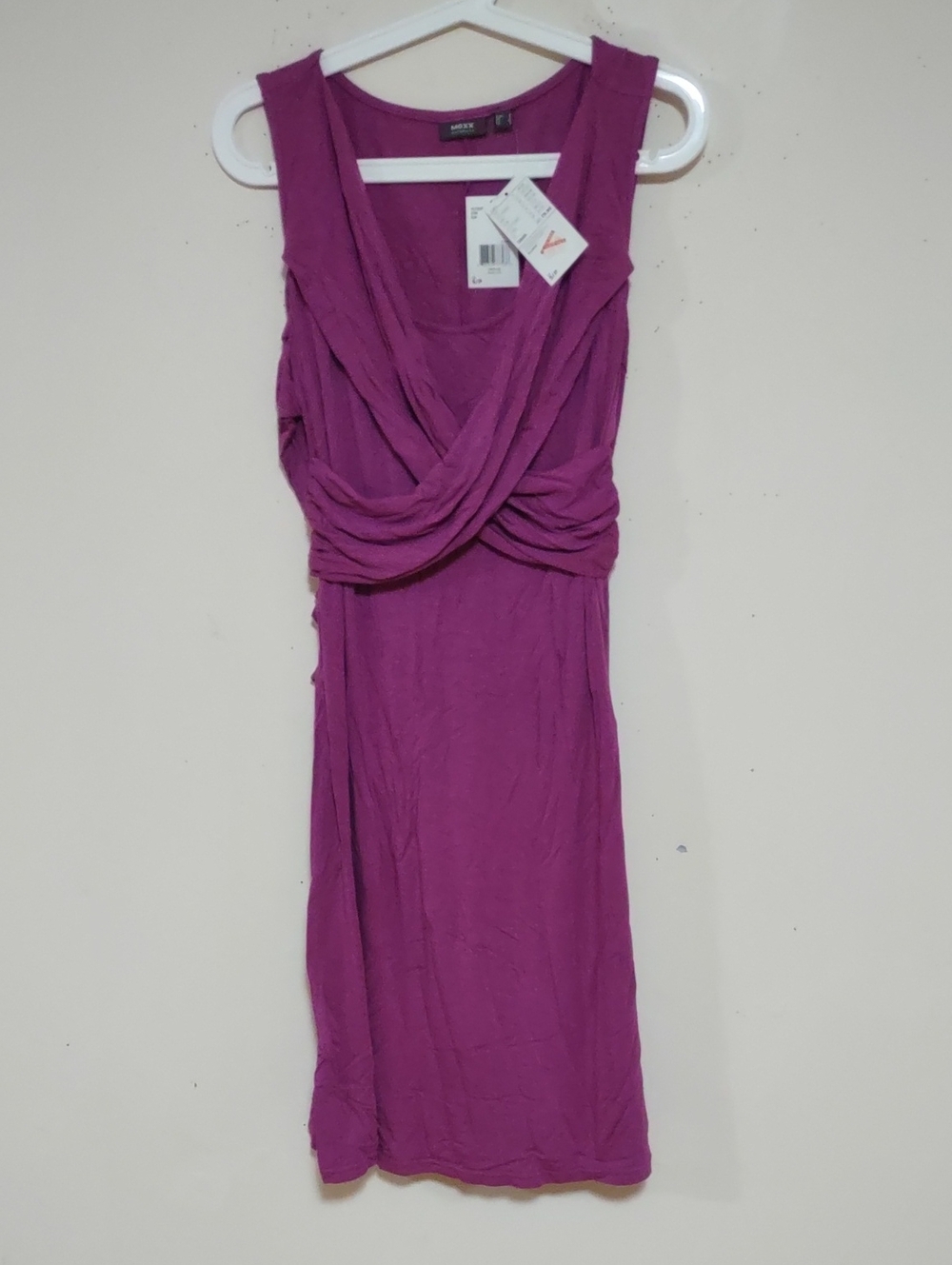 Brand-new Maternity Draped Twist-Front Midi Dress